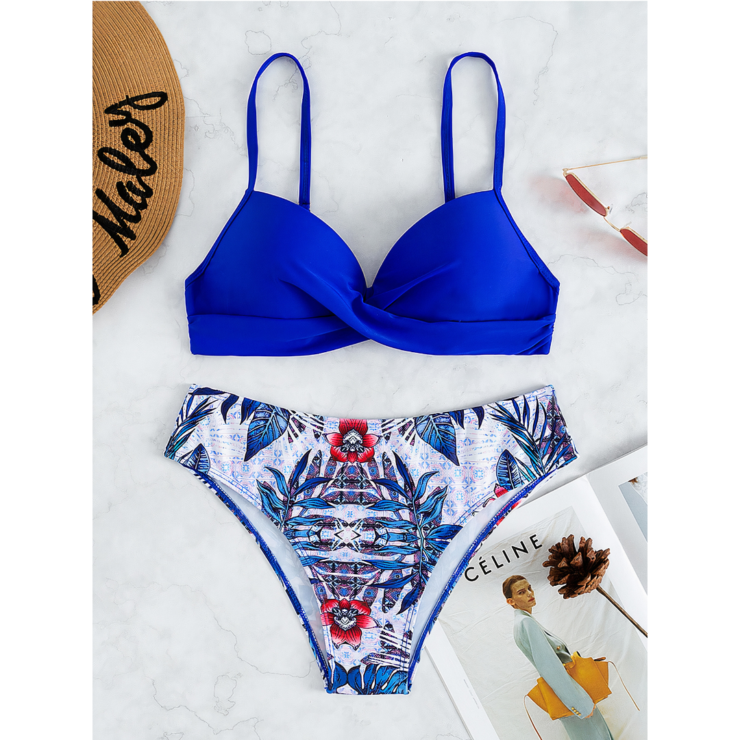 Meira – Sculpted Elegance Floral Bikini Set