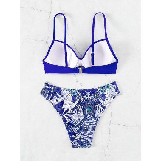 Meira – Sculpted Elegance Floral Bikini Set