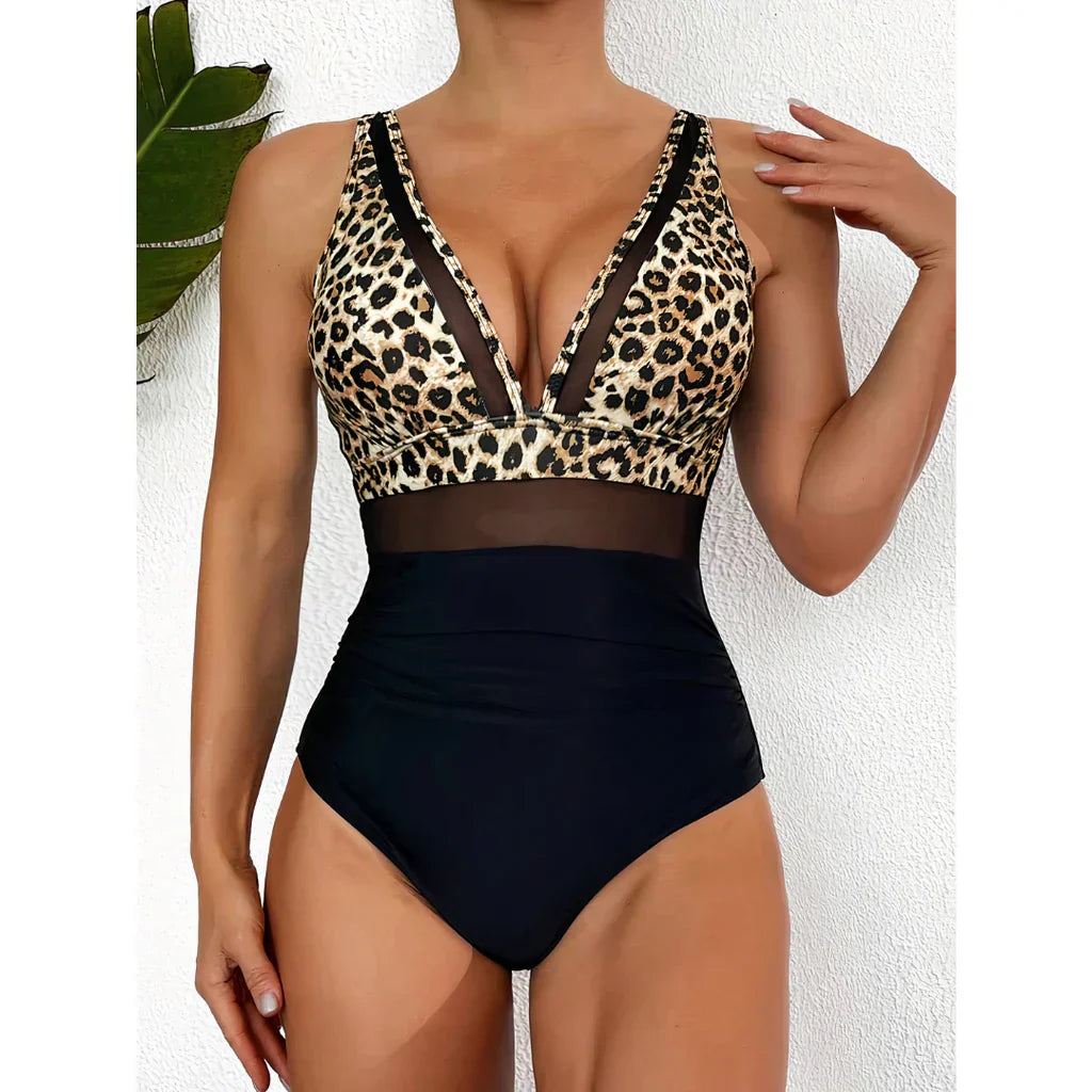 Nikoletta – Mesh Panel Shaping Swimsuit