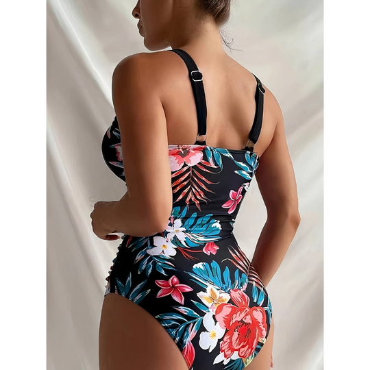 Axenta – Floral Contour One-Piece Swimsuit