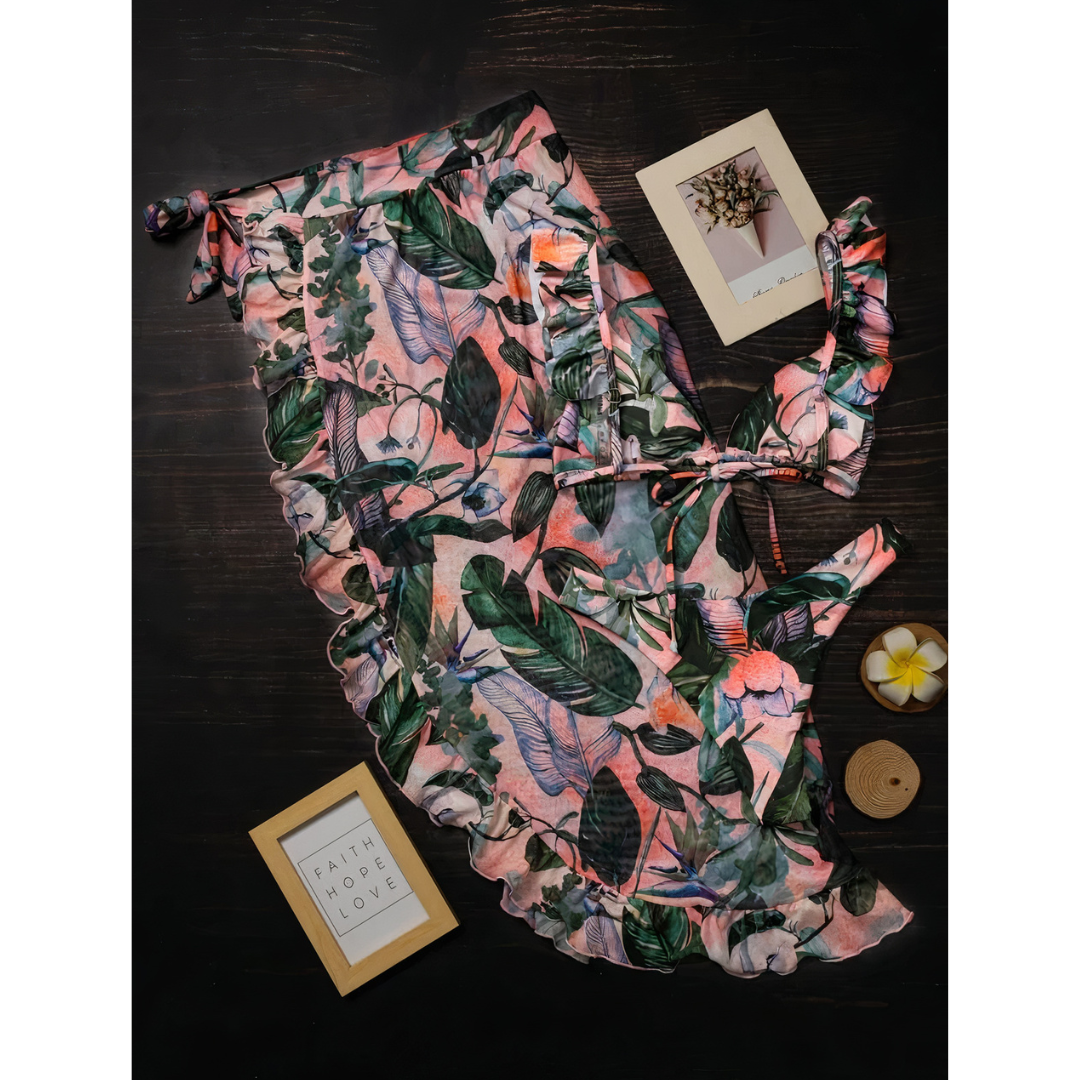 Solara – 3-Piece Tropical Breeze Swimsuit Set