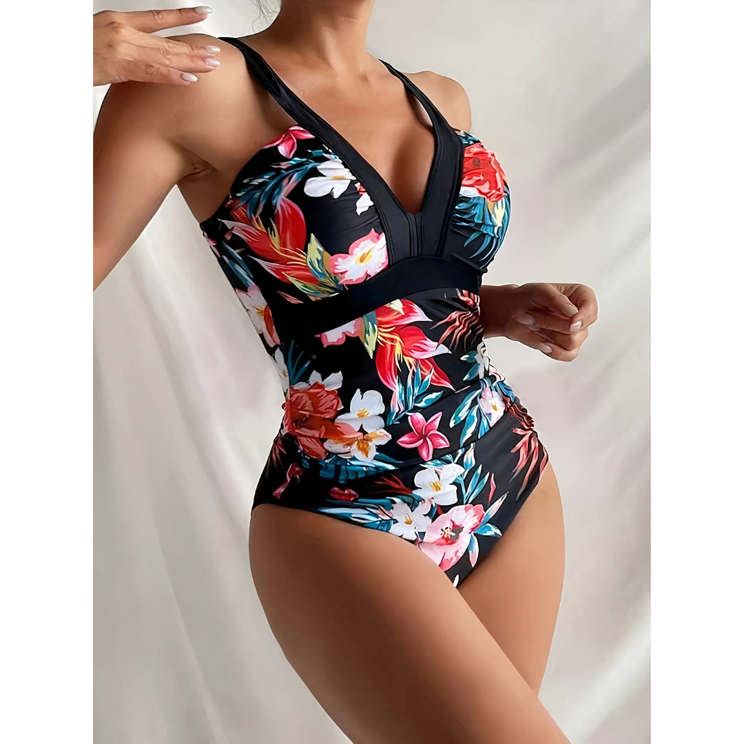Axenta – Floral Contour One-Piece Swimsuit