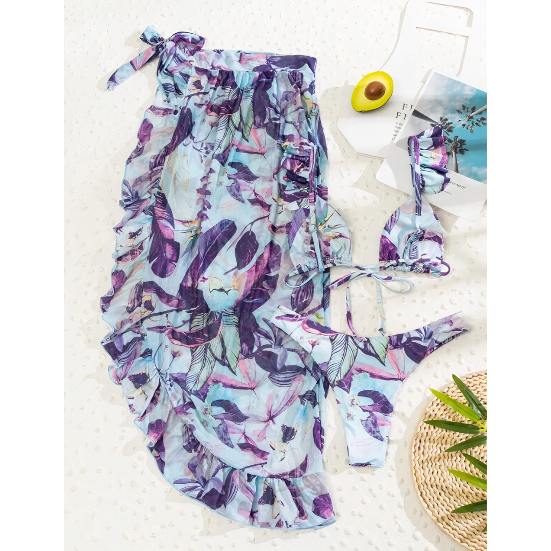 Solara – 3-Piece Tropical Breeze Swimsuit Set