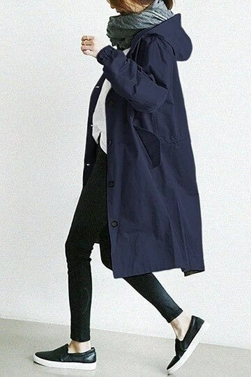 Analeia – Oversized Hooded Trench Coat for Women
