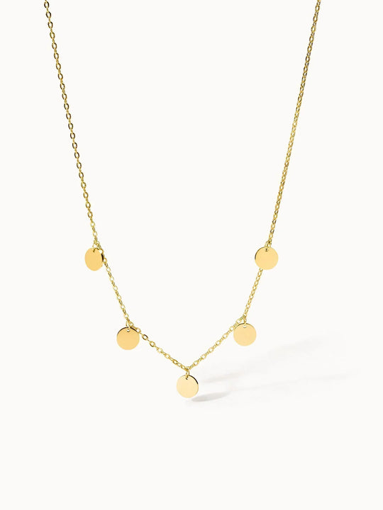 Aunjanue – Gold Disc Charm Necklace for Women