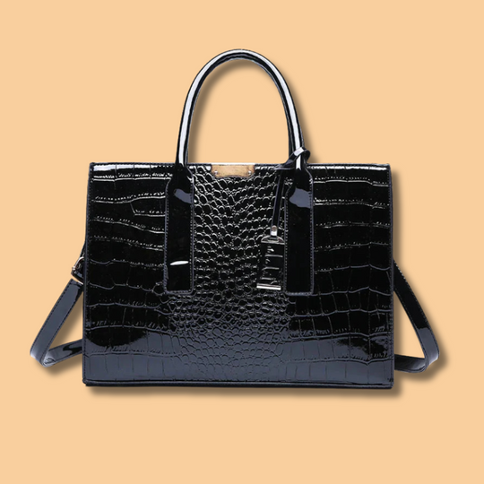 Marin – Croc-Embossed Leather Tote for Women