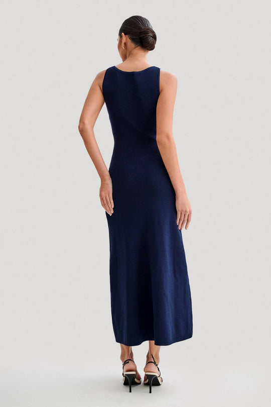 Clevara – Knit Button-Front Midi Dress for Women