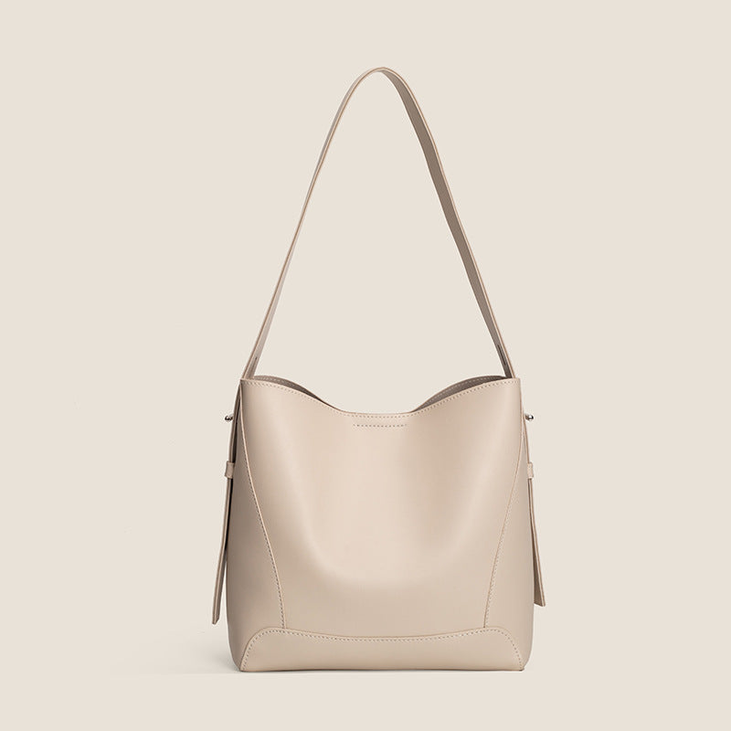 Amara – Timeless Soft Leather Bucket Bag for Women