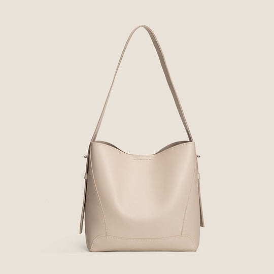 Amara – Timeless Soft Leather Bucket Bag for Women