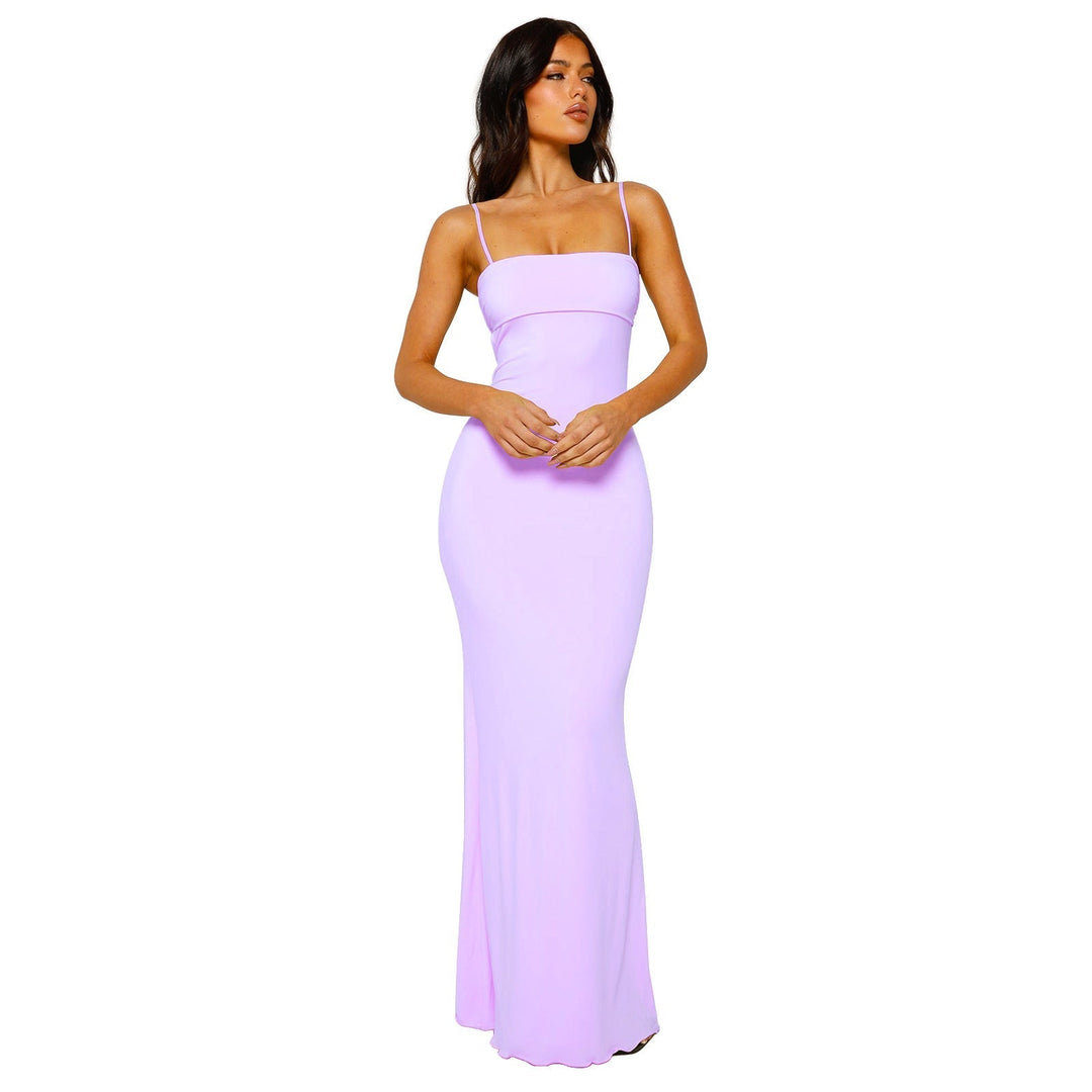 Melvaya – Strapless Sculpt Knit Maxi Dress for Women