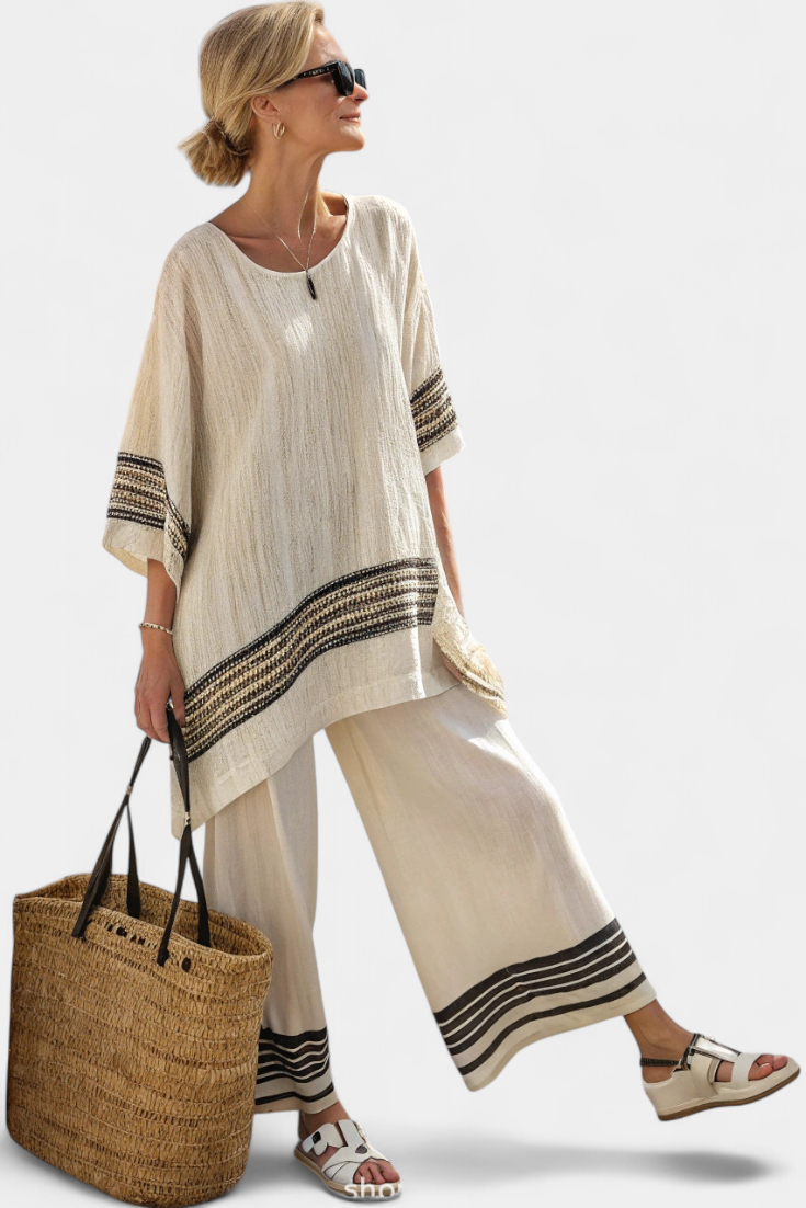Selah – Bohemian Two-Piece Linen Set for Women