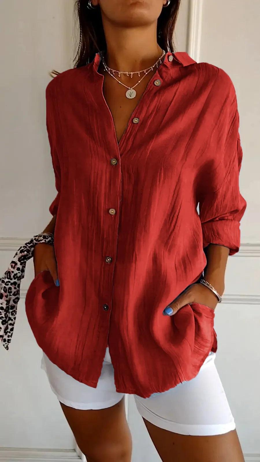 Davira – Lightweight Button-Up Linen Shirt