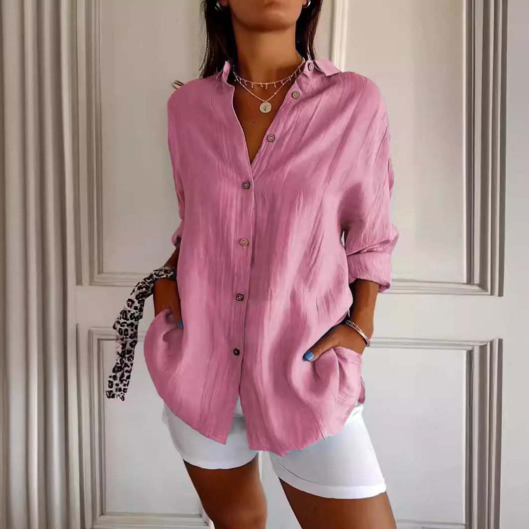 Davira – Lightweight Button-Up Linen Shirt