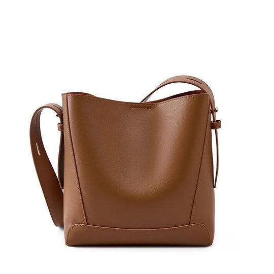 Amara – Timeless Soft Leather Bucket Bag for Women