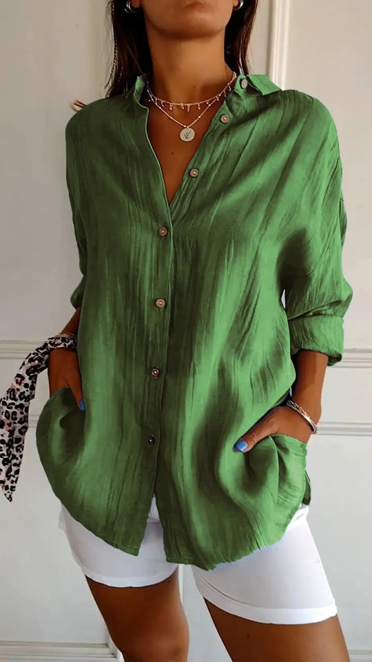 Davira – Lightweight Button-Up Linen Shirt
