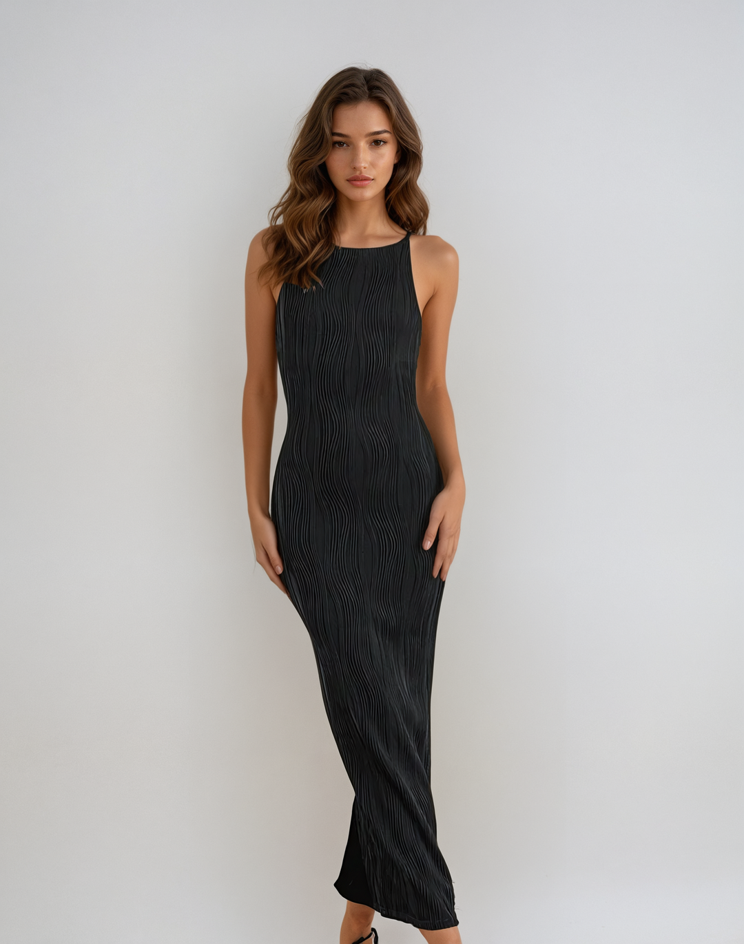 Bonita – One Shoulder Knit Maxi Dress