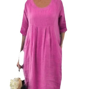 Evelina – Linen Dress with Pockets for Women