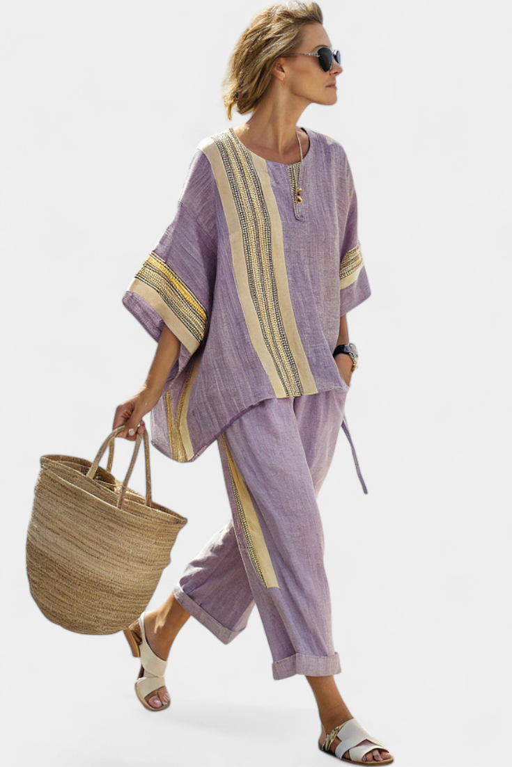 Selah – Bohemian Two-Piece Linen Set for Women
