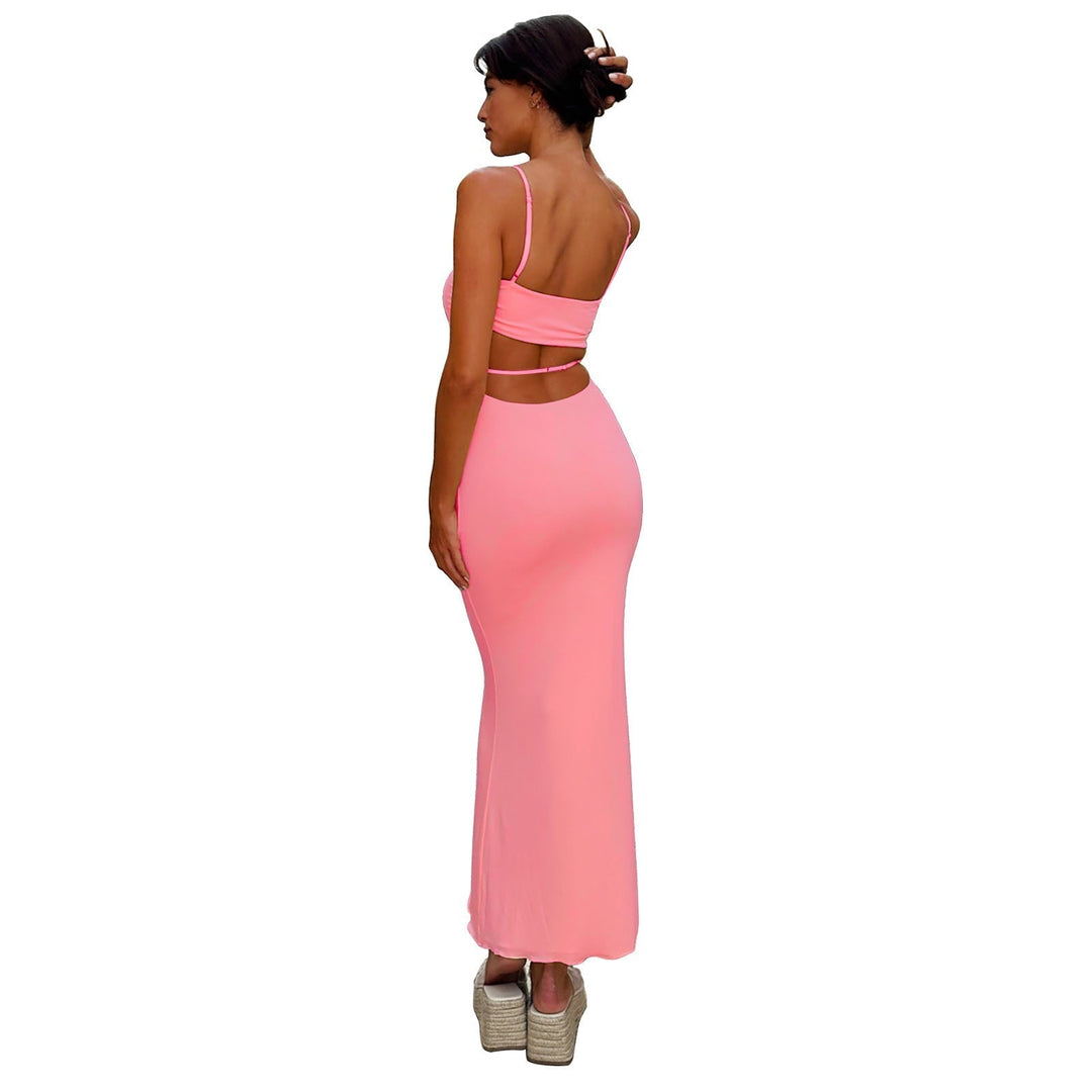 Melvaya – Strapless Sculpt Knit Maxi Dress for Women