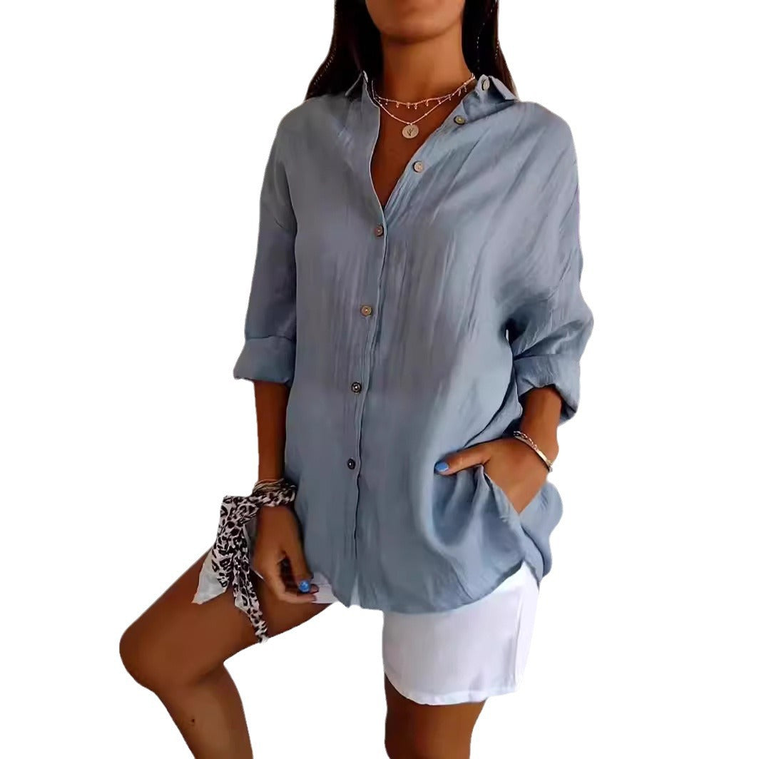 Davira – Lightweight Button-Up Linen Shirt