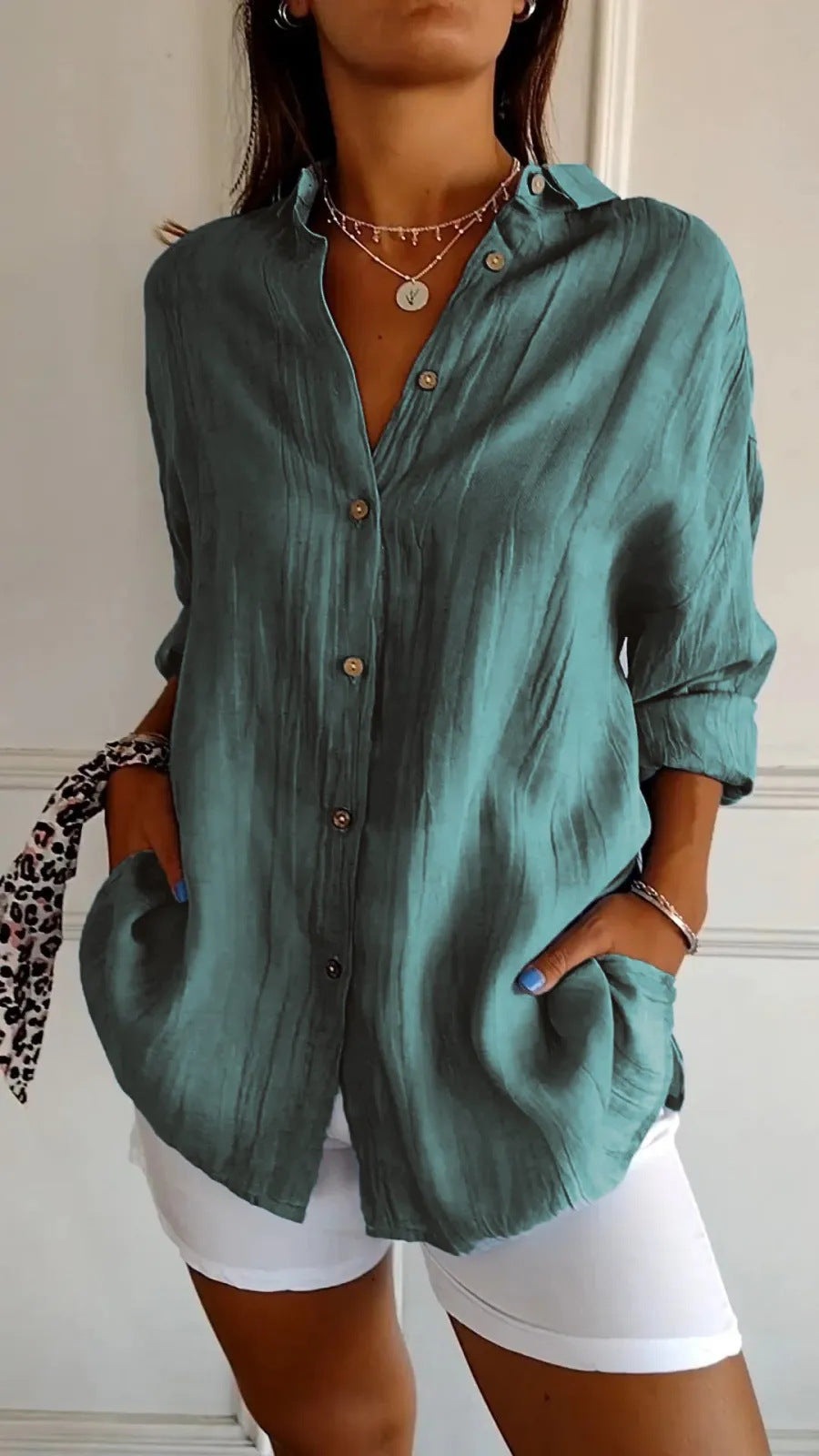 Davira – Lightweight Button-Up Linen Shirt