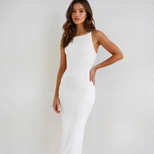 Bonita – One Shoulder Knit Maxi Dress