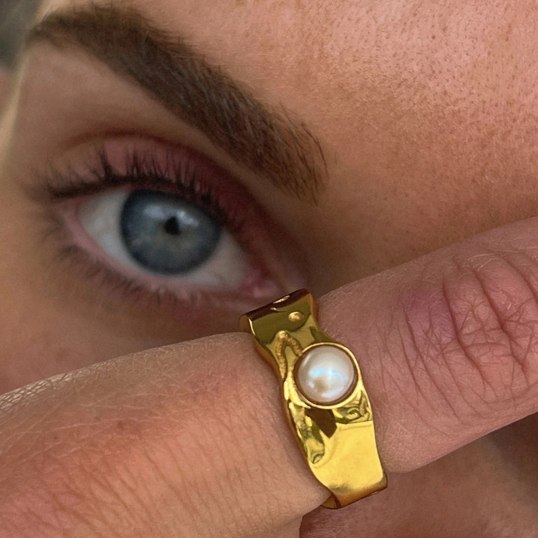 Vintage Natural Gold Pearl Ring