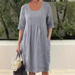 Evelina – Linen Dress with Pockets for Women