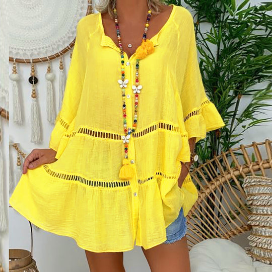 Amara – V-Neck Boho Tunic