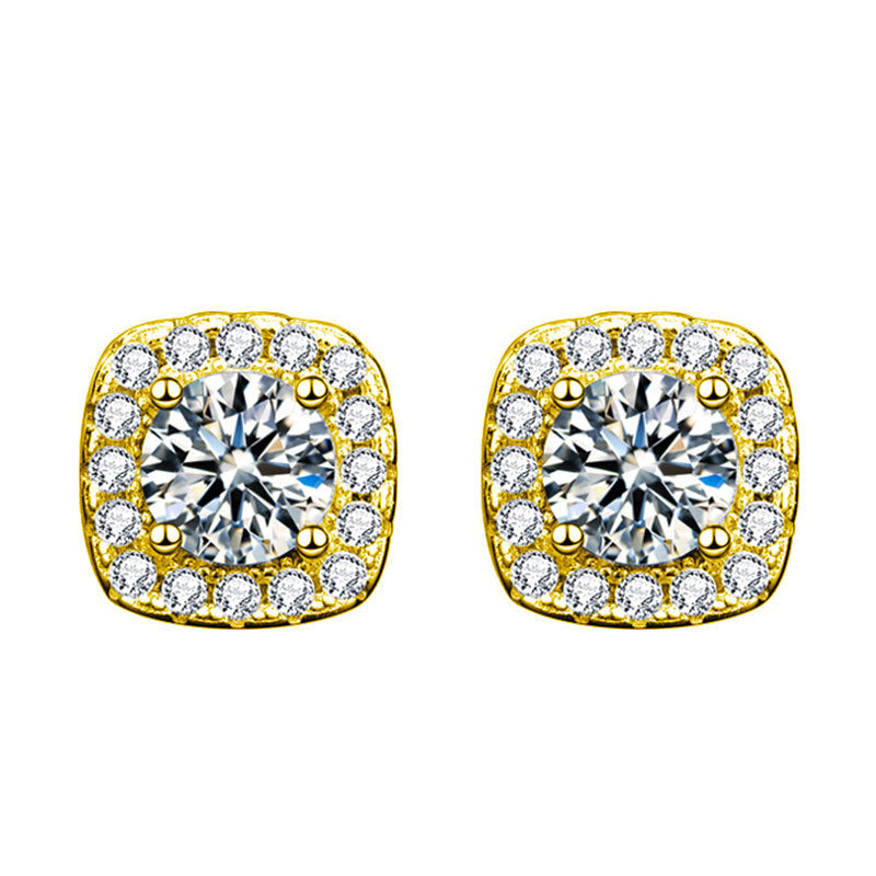 Priah – Gold Halo Stud Earrings