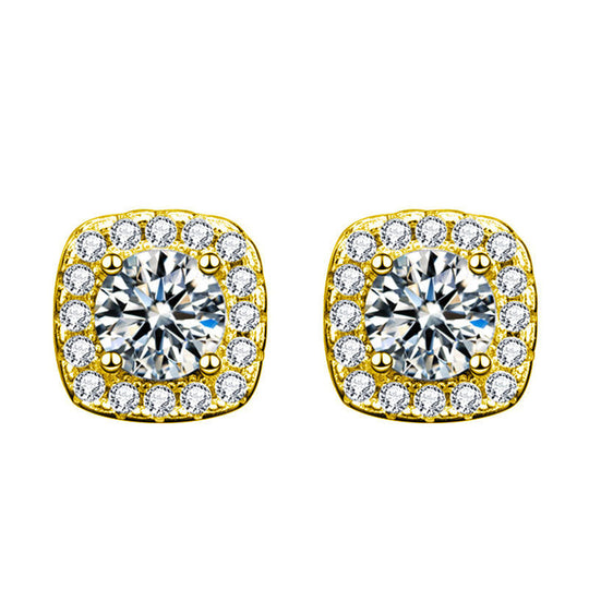 Priah – Gold Halo Stud Earrings