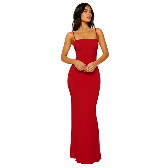 Melvaya – Strapless Sculpt Knit Maxi Dress for Women