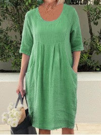 Evelina – Linen Dress with Pockets for Women