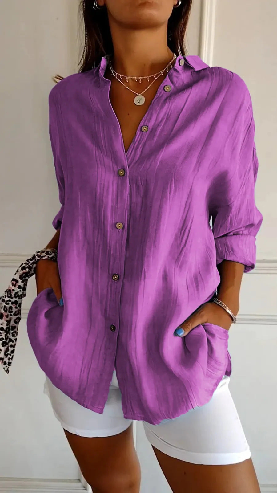 Davira – Lightweight Button-Up Linen Shirt