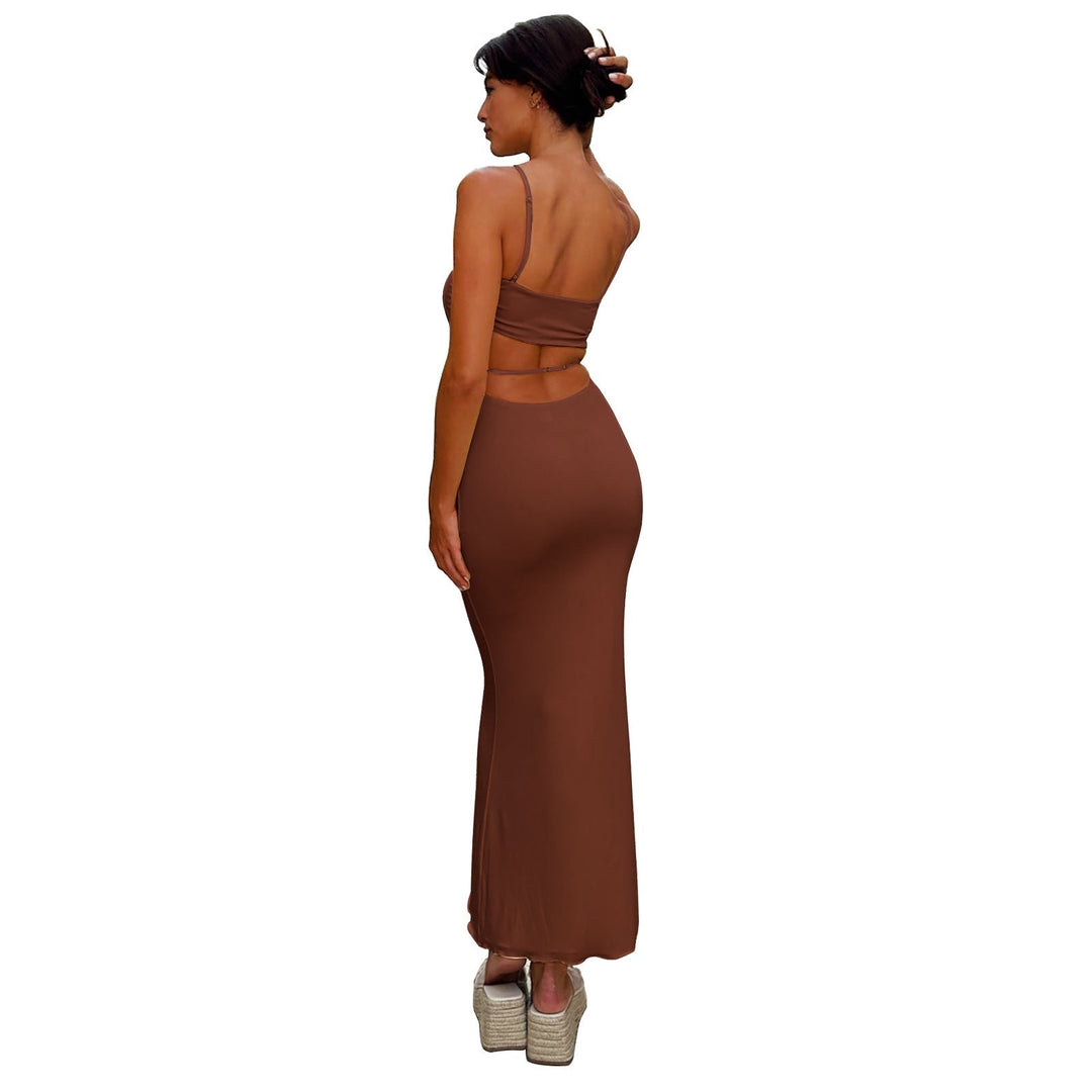 Melvaya – Strapless Sculpt Knit Maxi Dress for Women
