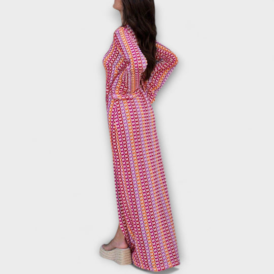 Eliora – Maxi Dress with V-Neck and Vacation Flair
