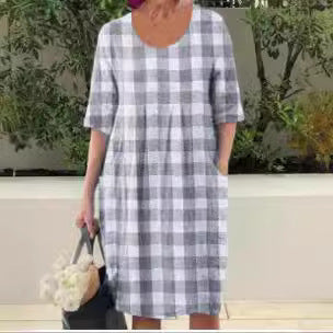 Evelina – Linen Dress with Pockets for Women