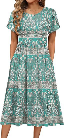 Zuleika – Boho chic printed midi dress for women