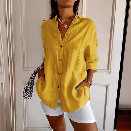 Davira – Lightweight Button-Up Linen Shirt