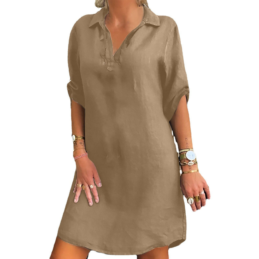 Vilja – Linen shirt dress for women
