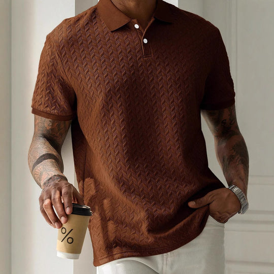 Ethan - Men's Classic Knit Polo Shirt