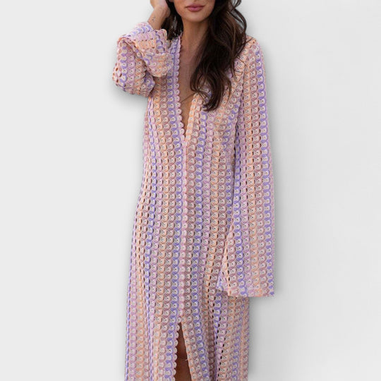 Eliora – Maxi Dress with V-Neck and Vacation Flair