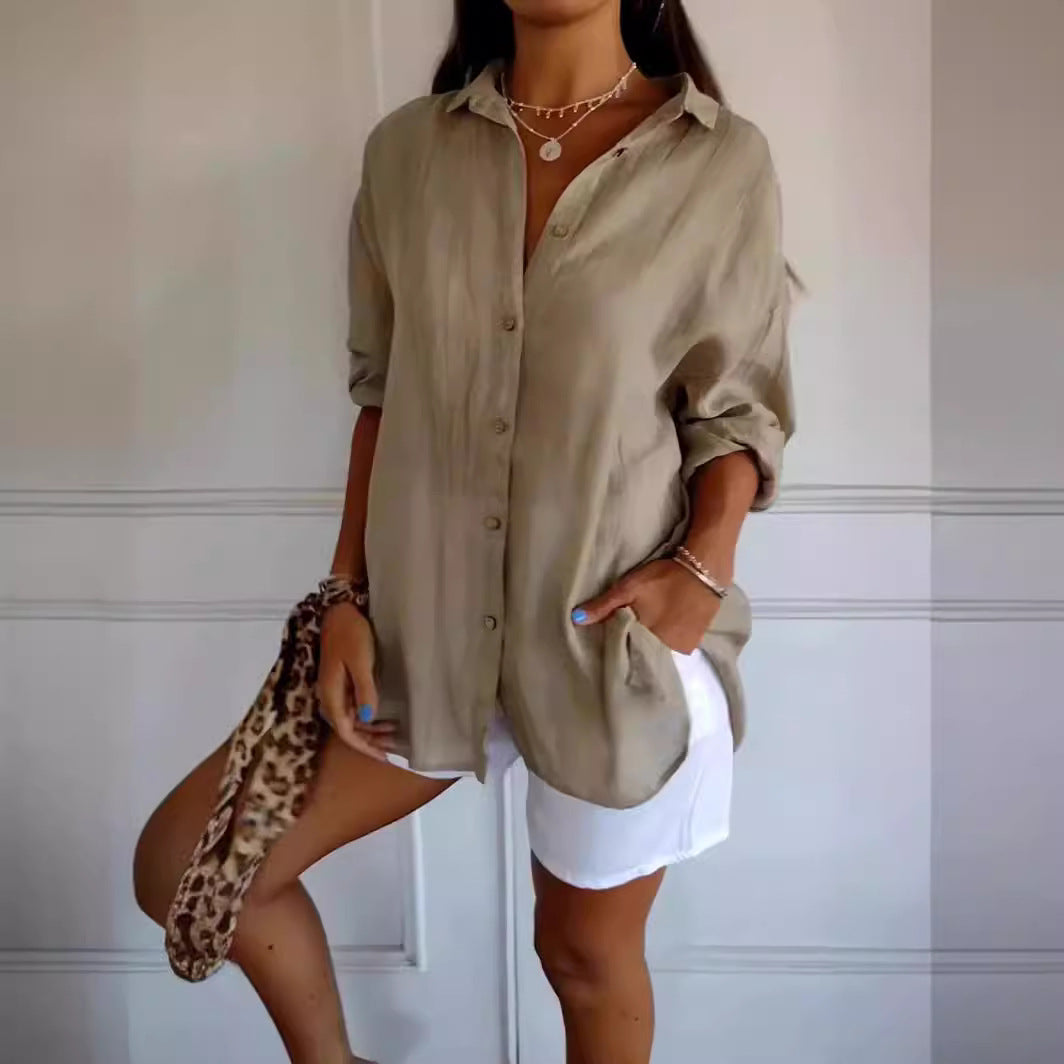 Davira – Lightweight Button-Up Linen Shirt