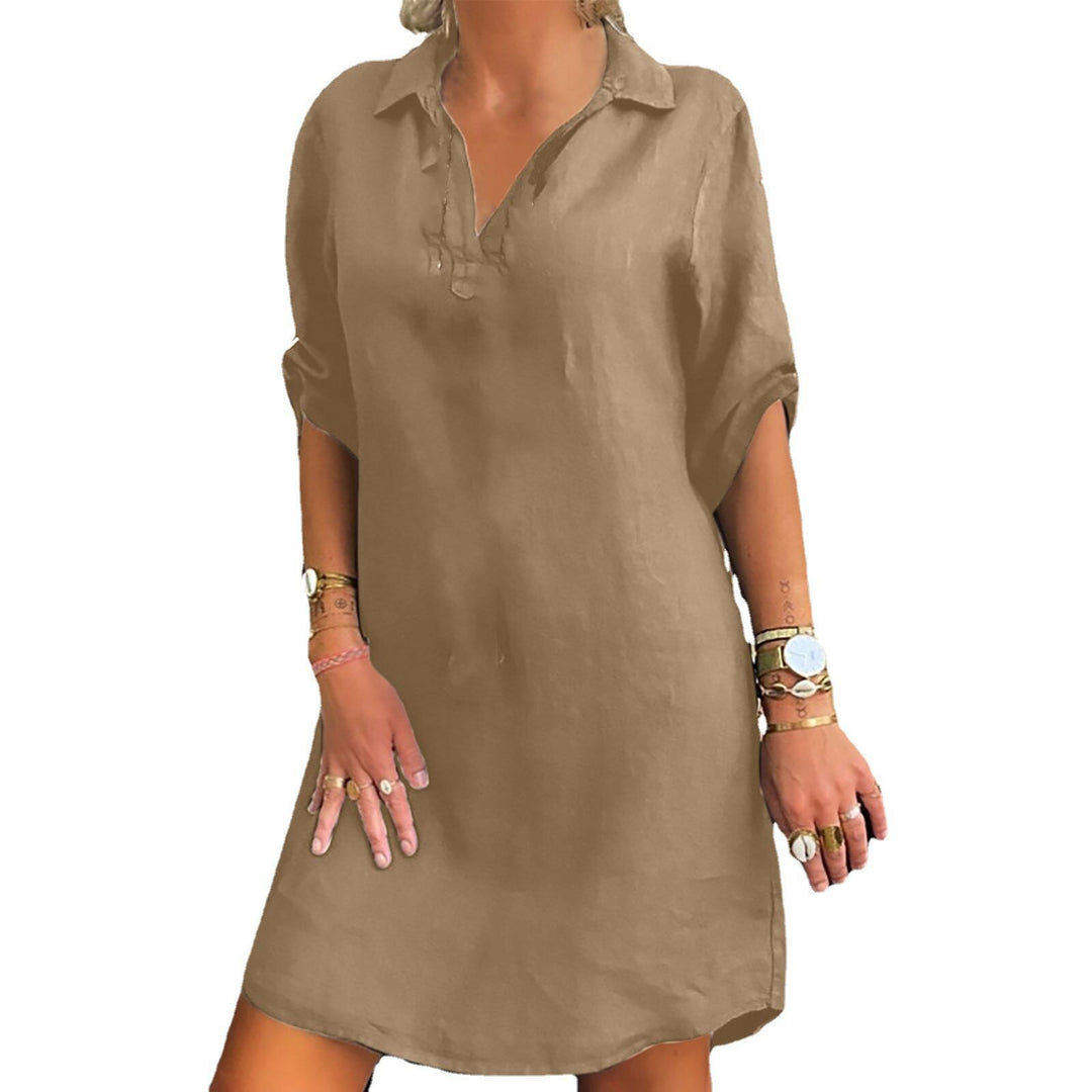 Vilja – Linen shirt dress for women