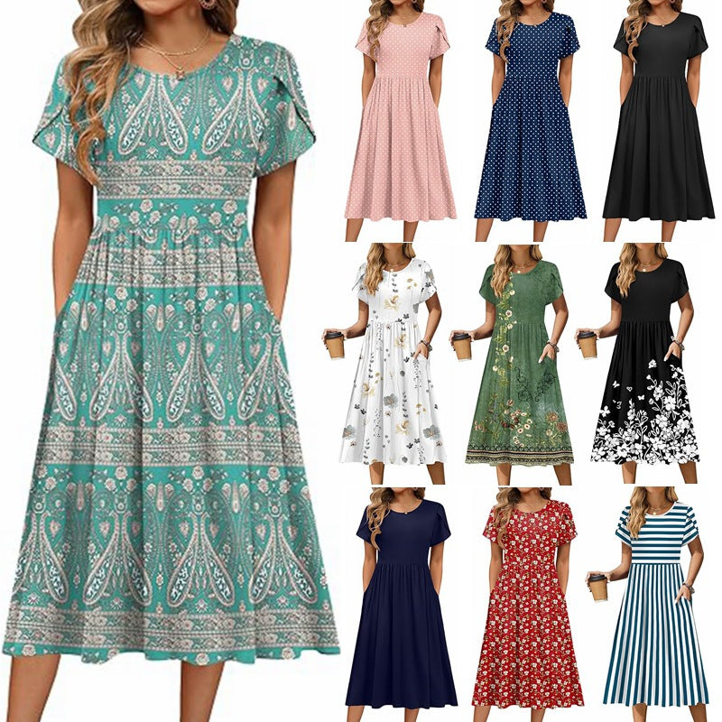 Zuleika – Boho chic printed midi dress for women
