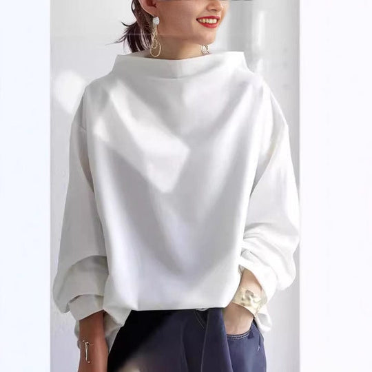 Mariella – Elegant High-Neck Oversized Top for Women