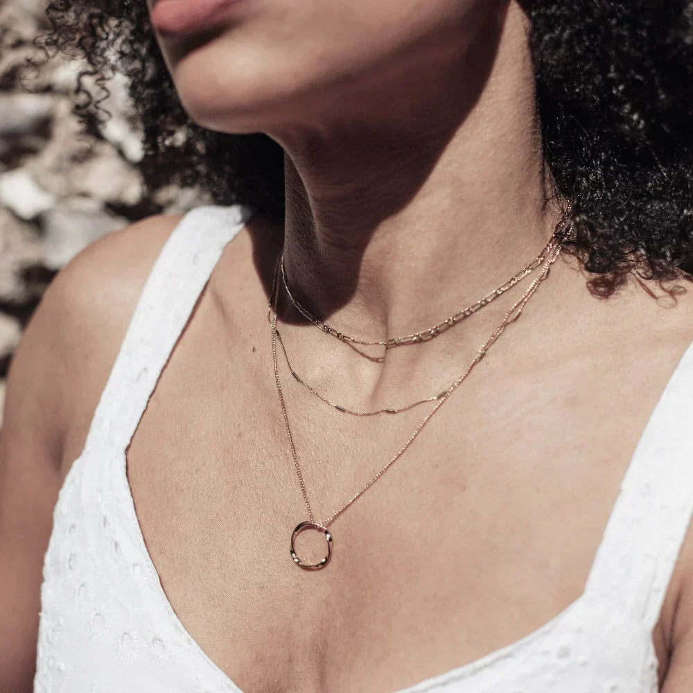 Eleanor – Layered Gold Circle Pendant Necklace for Women
