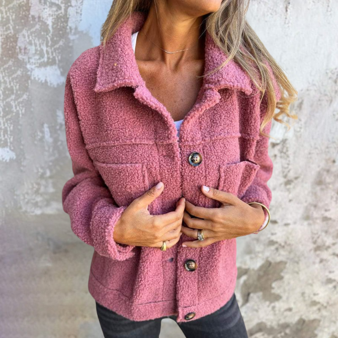 Lilo – Cozy Sherpa Button-Up Jacket for Women