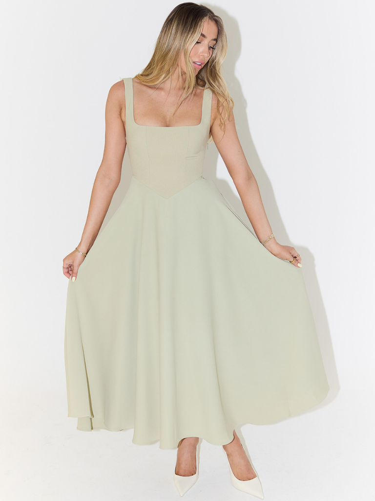 Maggie – Sleeveless Midi Sundress for Women