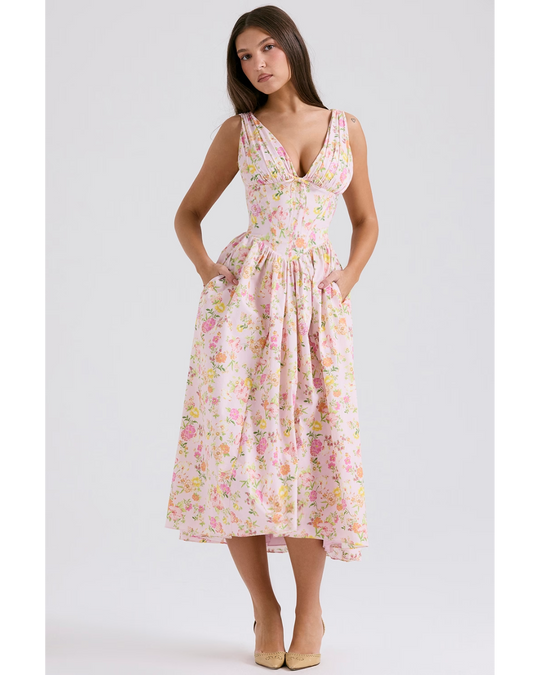 Rosavelle – Garden Bloom Midi Dress for Women